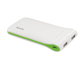 Caricatore portatile usb bianco leitz complete