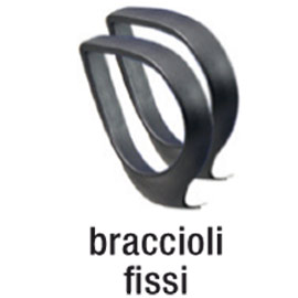 Coppia braccioli fissi per sedia operativa tmtmi