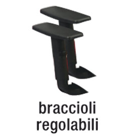 Coppia braccioli regolabili per sedia operativa tmtmi