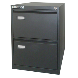Classificatore kubo 2 cassetti per cart. Sospese nero h 70cm