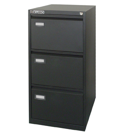 Classificatore kubo 3 cassetti per cart. Sospese nero h 101cm