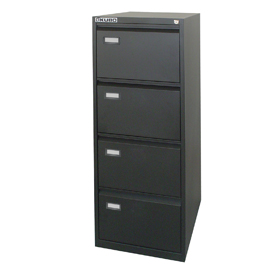 Classificatore kubo 4 cassetti per cart. Sospese nero h 132cm