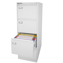 Classificatore kubo 4 cassetti per cart. Sospese bianco h 132cm