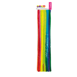 Ciniglia stelo grosso busta da 30pz colori assortiti cwr
