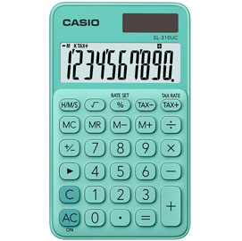 Calcolatrice tascabile sl-310uc verde casio