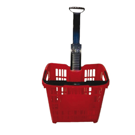 Cesto trolley antiurto 30lt rosso printex