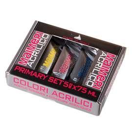 Colori acrilici primary set 5 tubetti da 75ml maimeri