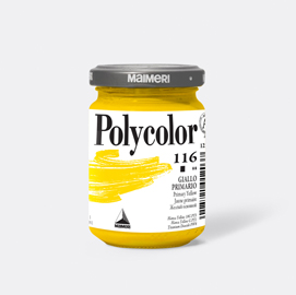 Colore vinilico polycolor vasetto 140 ml giallo primario maimeri