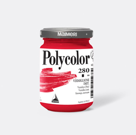 Colore vinilico polycolor vasetto 140 ml vermiglione imitazione maimeri