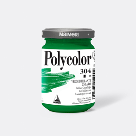 Colore vinilico polycolor vasetto 140 ml verde brillante chiaro maimeri