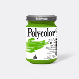 Colore vinilico polycolor vasetto 140 ml verde giallastro maimeri