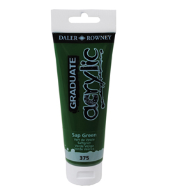 Colore acrilico fine graduate tubo 120 ml verde vescica daler rowney