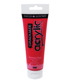 Colore acrilico fine graduate tubo 120ml rosso primario daler rowney