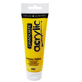 Colore acrilico fine graduate tubo 120ml giallo primario daler rowney