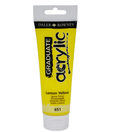 Colore acrilico fine graduate tubo 120ml giallo limone daler rowney