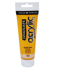 Colore acrilico fine graduate tubo 120ml oro imit. Daler rowney