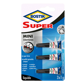 Colla istantanea universale bostik super mini blister 3x1g