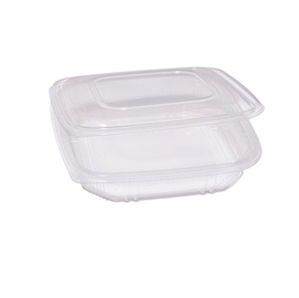 Contenitori in pp - con coperchio incernierato - 21,5 x 21,5 x 3,4 cm - cuki professional - pack 50 pezzi