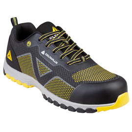 Calzatura di sicurezza memphis s1p esd hro src -  bassa - numero 39 - nero/giallo -  deltaplus