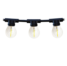 Cavo portalampade da esterno 20mt con 20 punti luce mod. Mimosa