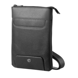City bag piccola gate trended - 20 x 26 x 2 cm - ecopelle - nero - intempo