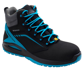 Calzatura di sicurezza streif high - s3 - numero 38 - nero/azzurro ottanio - rossini