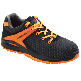 Calzatura di sicurezza saslong orange - s1p - numero 47 - nero/arancio fluo - rossini