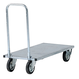 Carrello da lavoro - con manici pieghevoli e pianale - 250 kg - zincato - tecnotelai