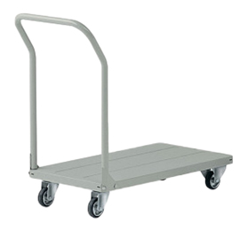 Carrello da lavoro - con manici smontabili e pianale - 300 kg - grigio - tecnotelai