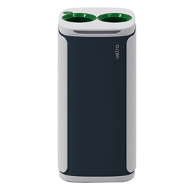 Cestino gettacarte wastee - per raccolta differenziata - 60 l - verde/vetro - kobra