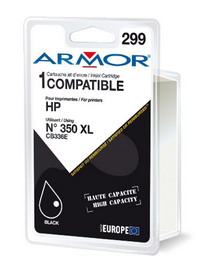 Cartuccia nero per hp n350xl dj d4260, c4280, oj j5780 36ml alta cap