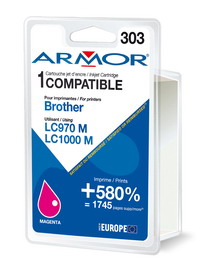 Cartuccia magenta per brother lc 970/ lc1000