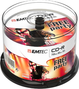 Cd-r emtec 80min/700mb 52x spindle (50pz)