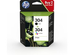 Confezione hp 304 cartuccia combo 2-pack nero e colore