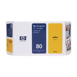 Cartuccia a getto d'inchiostro hp n.80 giallo 175ml