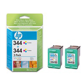 Confezione multipla da 2 cartucce hp n.344 tricromia