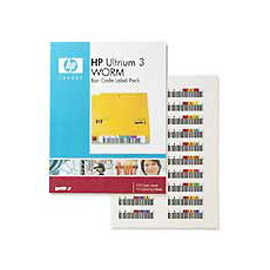 Confezione di etichette per codici a barre hp ultrium 3 rw.