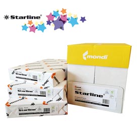 Carta bianca starline - a4 - 80 gr - bianco - starline - risma 500 fogli - mini pallet da 50 risme - per consegne drop