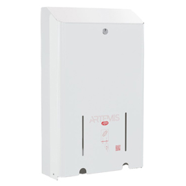 Dispenser assorbenti artemis - 2 colonne - metallo verniciato - bianco - mar plast