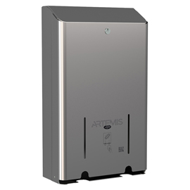 Dispenser assorbenti artemis - 2 colonne - acciaio - inox lucido - mar plast