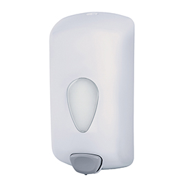 Dispenser sapone stileco - liquido/gel - 9,5 x 13 x 26 cm - 1 l - abs - bianco - medial international