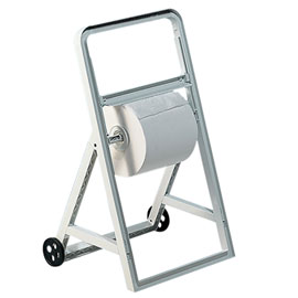 Dispenser cavalletto c/ruote per bobine di carta mar plast
