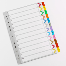 Divisori mylar numerici 12 posizioni rexel