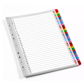 Divisori mylar numerici 31 posizioni rexel