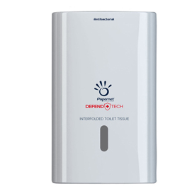 Dispenser antibatterico defend tech - per carta igienica interfogliata - papernet