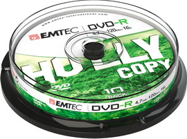 Dvd-r emtec4,7gb 16x spindle (kit 10zp)