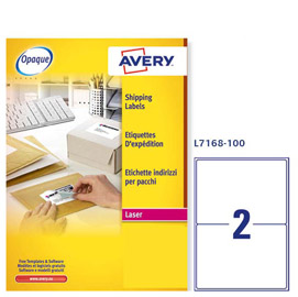 Etichetta adesiva l7168 bianca 100fg a4 199,6x143,5 (2et/fg) avery