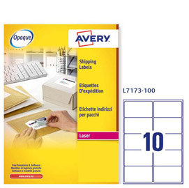 Etichetta adesiva l7173 bianca 100fg a4 99,1x57mm (10et/fg) avery