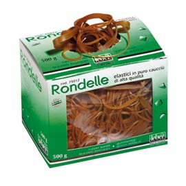Elastico in caucciu' misura assort. Scatola 500g