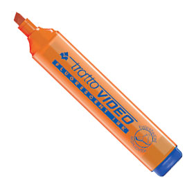 Evidenziatore tratto video arancio